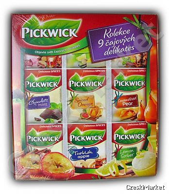 Pickwick 36 x Herbata Zestaw Mix 9 smaków - delikates - czarne, zielone, owocowe, ciekawe smaki (36 sztuk)