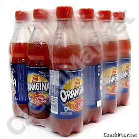 12 x Orangina 0,5L czerwona - cała zgrzewka - z miazgą z pomarańczy - w butelce plastikowej - TANIEJ