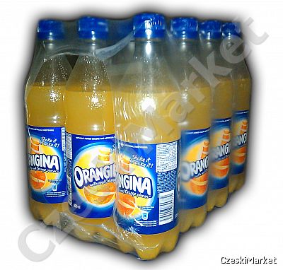 12 x Orangina 0,5L żółta - cała zgrzewka - z miazgą z pomarańczy - w butelce plastikowej - TANIEJ