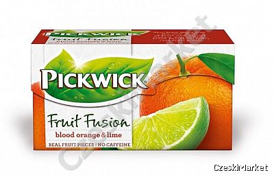 Pickwick - Fruit Fusion - blood orange and lime - pomarańcza i limetka  (prawdziwe kawałki owoców) bez kofeiny