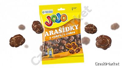 Arasidky Jojo - tradycyjne , cukierki - orzeszki w polewie 60g arasidki araszidky araszidki arachidki arasidy 60 g