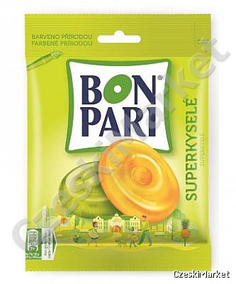 Bon Pari Super Kwaśne - pyszne cukierki - kwaśne owoce 100 g (nowe opakowanie)