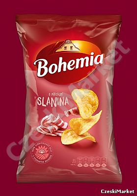 Chipsy Bohemia o smaku boczku - Slanina 215 g