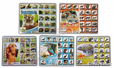 5 x różne Pexeso pekseso - psy, ptaki, zoo, ryby, różne zwierzęta gra pamięciowa