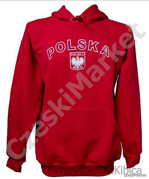 Bluza Polska kangur czerwona - rozm.  S, M, L, XL, XXL