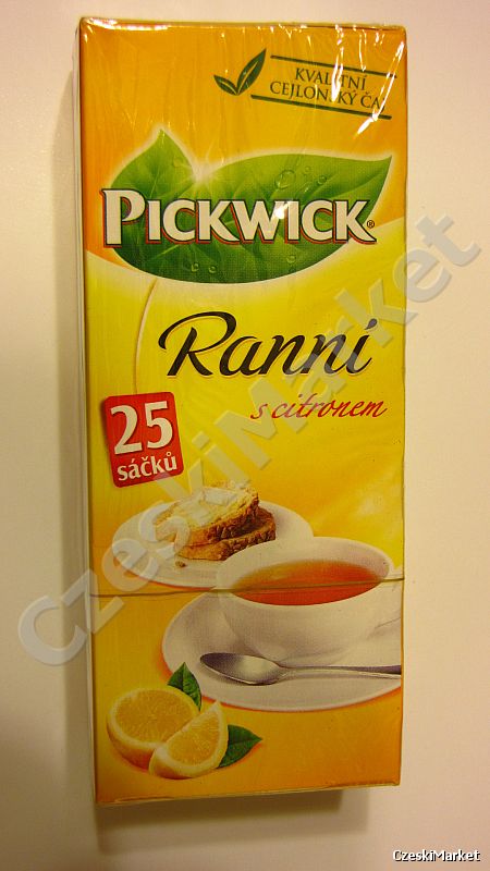 Pickwick Poranek - cejlońska czarna herbata z cytryną - 25 szt. na śniadanie