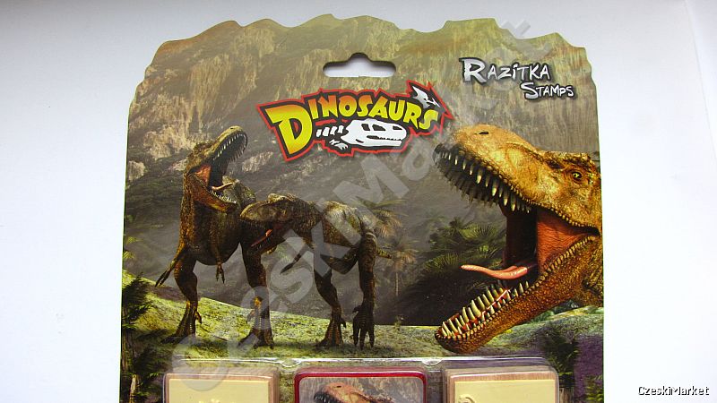 Pieczątki - zestaw - Dinozaury- 5 sztuk jak Jurassic Park