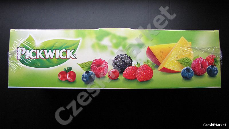 Zestaw Pickwick - kubek + trzy pudełka owocowych herbatek