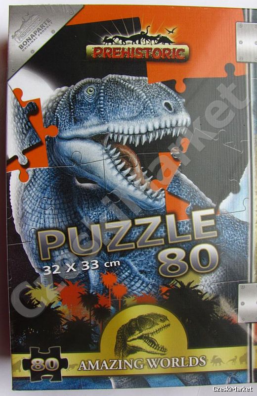 OSTATNIA SZTUKA Puzzle 2 w 1 - Dinozaury - 80 i 160 elem. jak Jurassic Park