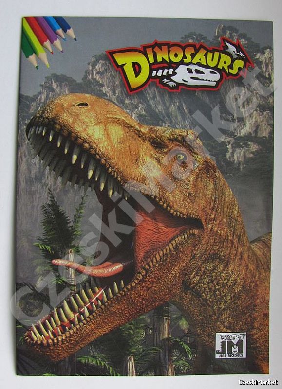 OSTATNIA SZTUKA Dinozaury - malowanka kolorowanka A5 jak Jurassic Park