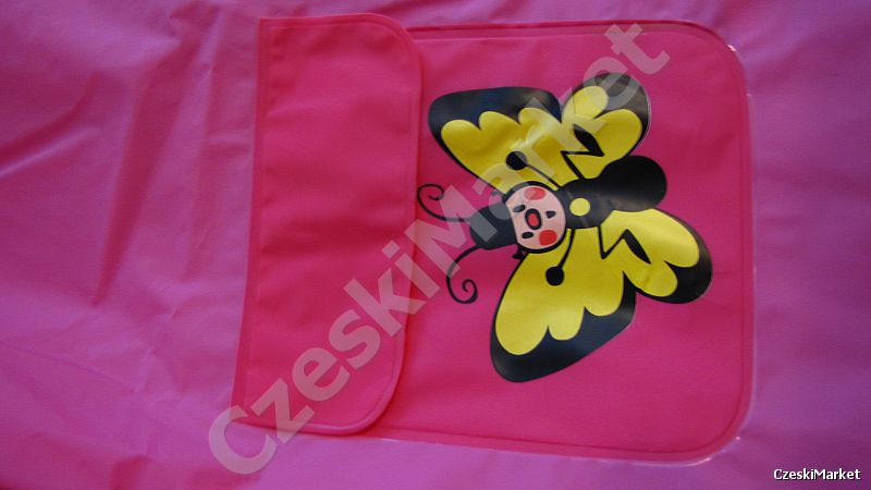Płaszczyk przeciwdeszczowy różowa Peleryna - wysoka jakość - Krecik- 110 - 116