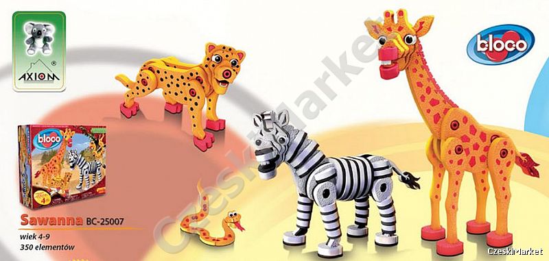 Safari zwierzęta Piankowe puzzle 350 elem