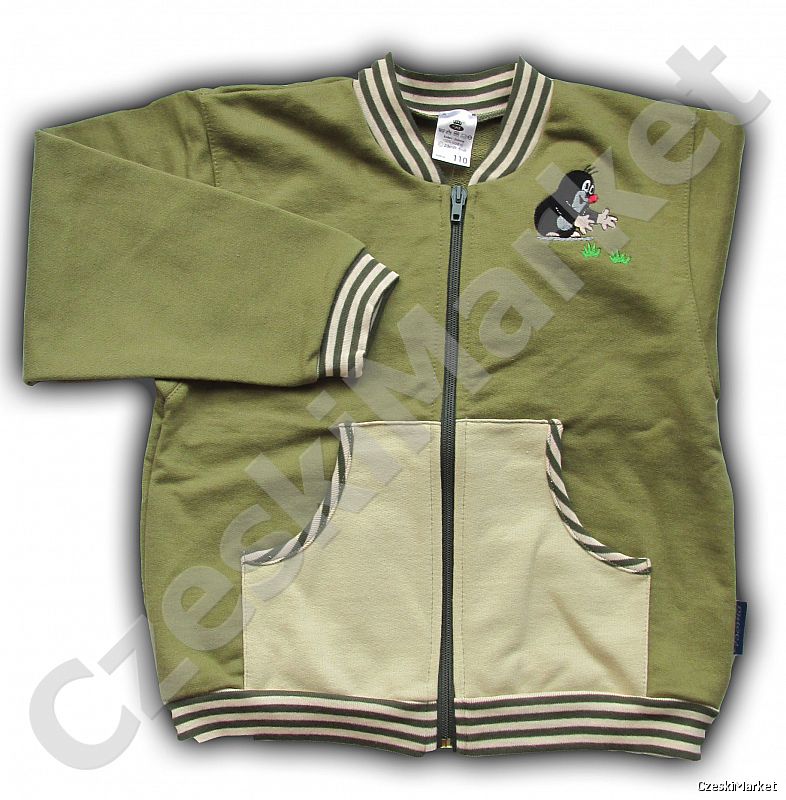 Śliczny dres (bluza i spodnie) Krecik - zielony, 110 cm