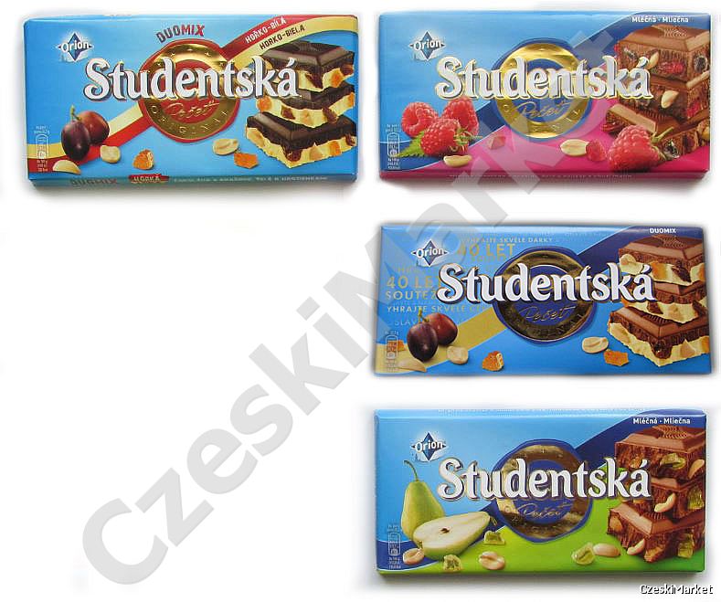 Zestaw czekolada Studentska 4 smaki edycja limitowana 2016