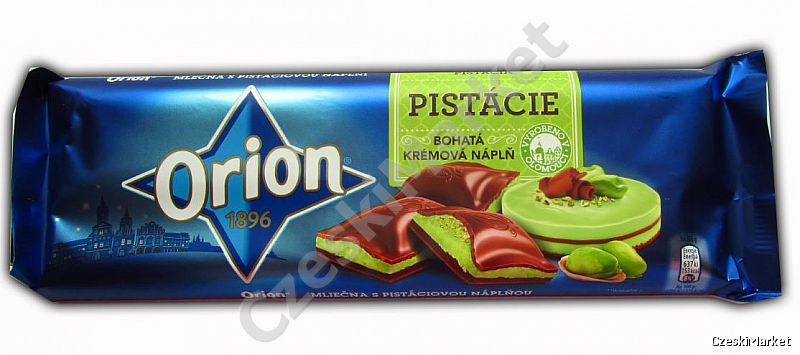 Studentska czekolada pistacja 240g z pistacjowym i orzechowym nadzieniem - duża Orion