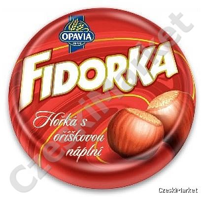 Fidorka wafelek - Fidorki gorzka z orzechowym napełnieniem 30 g (czerwona)