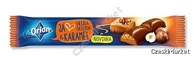 Batonik karmel Orion baton - orzeszki i karmelowe wypełnienie - nowość - mini czekolada