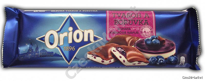 Studentska mleczna czekolada 240g twaróg i jagoda = borówka  - duża 235 g Orion
