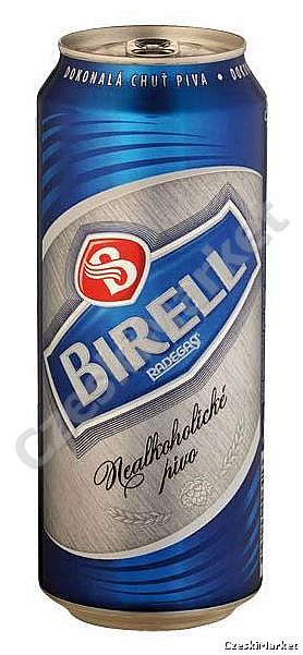 24 szt BIRELL z Czech 500 ml Piwo Bezalkoholowe w puszce - zgrzewka (szaro - niebieski)