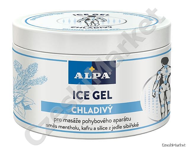 Alpa ICE GEL, żel, krem do masażu 250 ml chłodzący - masaż sportowy i leczniczy