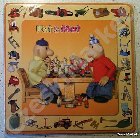 Sąsiedzi Pat i Mat i szachy - obrazek, podkładka korkowa dla fanów filmu Gambit Królowej