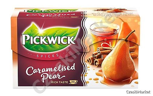 Herbata Pickwick - Karmelizowana gruszka (wyborna na gorąco i na zimno) 20 sztuk w kopertkach