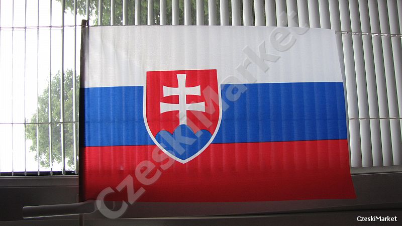 Flaga Słowacji na patyku