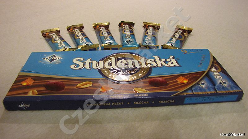 9 x batonik czekolada studentska mleczna