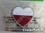 OSTATNIE SZTUKI - Tatuaż naklejka w kształcie serca z flagą Polski dla kibica