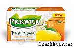 Pickwick - Fruit Fusion - pomarańcza cytryna i kwiat czarnego bzu (prawdziwe kawałki owoców) bez kofeiny