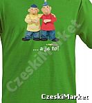 Koszulka - rozm 134 - Pat i Mat kolor kiwi zielona - serial Sąsiedzi
