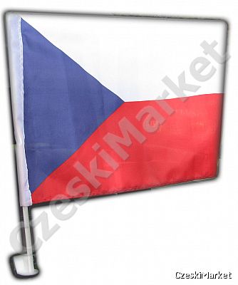 Flaga Czechy samochodowa na szybę 46 cm wysokość