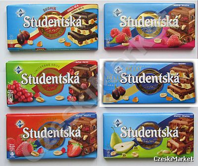 Zestaw czekolada Studentska 6 smaków edycja limitowana 2015/2016