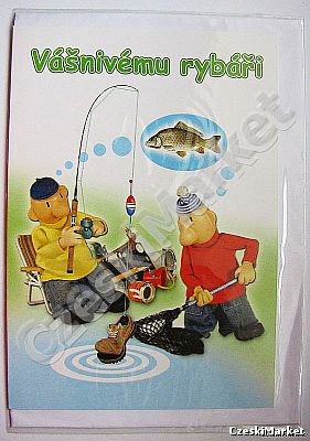 Kartka na życzenia dla rybaka - Pat i Mat - serial Sąsiedzi