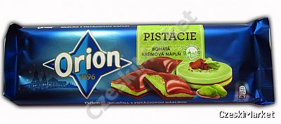 Mleczna czekolada pistacja Orion 240g z pistacjowym i orzechowym nadzieniem - duża
