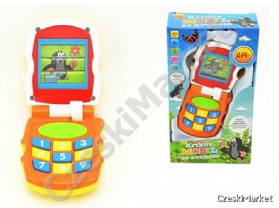 Interaktywny telefon komórkowy - Krecik - zabawka dla dzieci - dźwięki i światło