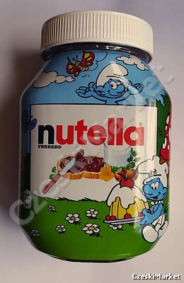 Okazja! Nutella 1 kg w szklanym słoiku - Smurfy, Smurfetka ! różne wzory