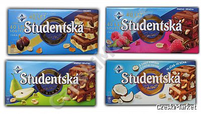 Zestaw czekolada Studentska 4 smaki edycja limitowana