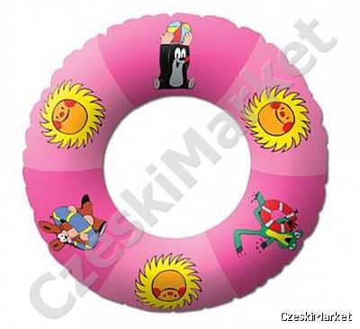 Krecik - koło 51 cm Różowe dmuchane ratunkowe - do pływania, na basen, nad jezioro