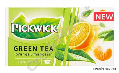 Pickwick - zielona herbata Pomarańcz i Mandarynka 20 torebek nowość