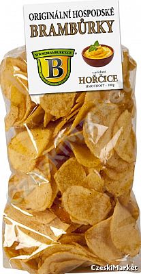Bramburky hospodske Musztarda karczmowe chipsy do piwa i jako chrupiąca przekąska 80 g bramburki