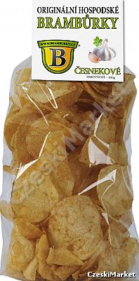 Czosnkowe bramburky karczmowe chipsy 80 g do piwa i jako chrupiąca przekąska bramburki