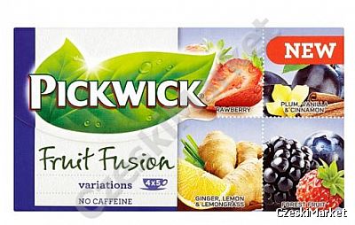 Pickwick - 4 w 1 - wariacja fioletowa- nowość - śliwka cynamon, truskawka, imbir, leśne owoce