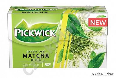 Pickwick - Herbata Zielona Matcha i mięta - japońska herbata 20 szt