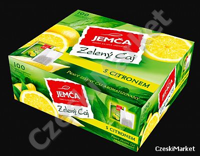 Jemca - herbata zielona z cytryną - 100 szt. (każda pakowana w kopertkę)