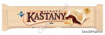 Kastany baton Kasztany Ledove - batonik w białej czekoladzie z kakaowoorzeszkowym wypełnieniem