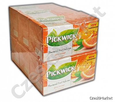 Paczka 6 x Herbata Pickwick Soczysta Pomarańcza - Juicy Orange 6 x 20 szt NOWOŚĆ na zimno i na gorąco