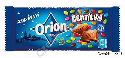 Czekolada mleczna Orion z lentilkami - 150 g - nowość