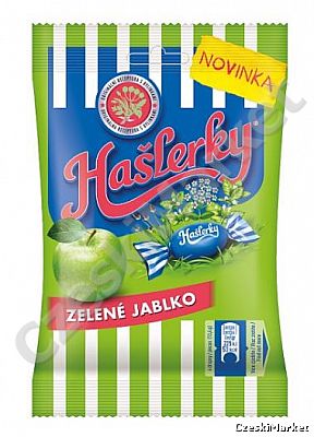 Cukierki ziołowe Haslerky - zielone jabłko - 90 g gardło, chrypa