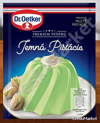 Budyń Premium puding pistacja pistacjowy Dr.Oetker zawiera mielone pistacje pudding
